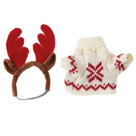 Tatty Puppy Christmas Jumper & Reindeer Headband £6.99